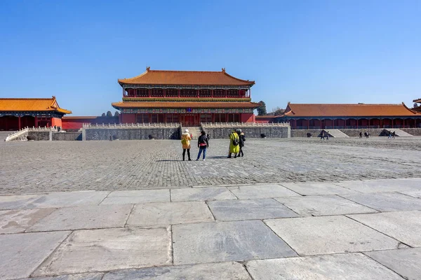Beijing China Março 2016 Cidade Proibida Pessoas Visitam Cidade Proibida — Fotografia de Stock