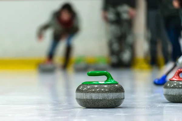 Primer Plano Una Situación Juego Curling —  Fotos de Stock