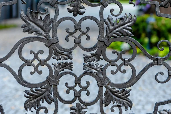 Metalden Yapılmış Dekoratif Avlu Kapıları — Stok fotoğraf