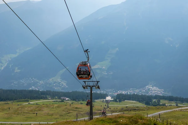 Bad Gastein Austria Agosto 2018 Vista Panoramica Della Funivia Aerea — Foto Stock