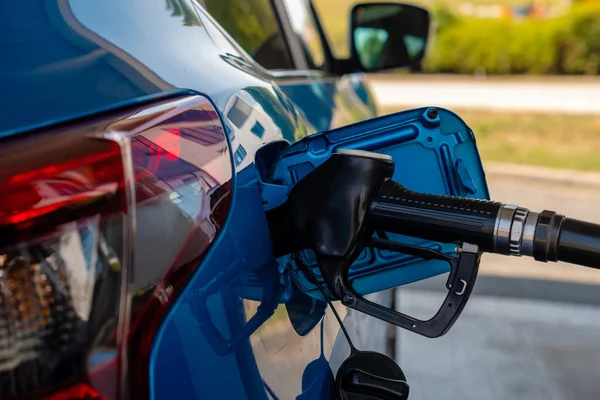 Refueling Car Refuel Station Car Fuels Concept — Stock Photo, Image