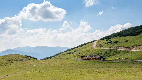 Puchberg Áustria Agosto 2018 Rack Railway Named Salamander Way Schneeberg — Fotografia de Stock