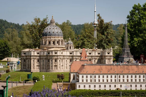 Klagenfurt Kärnten Österrike Augusti 2018 Park Minimundus Wörthersee Modeller Kändaste — Stockfoto