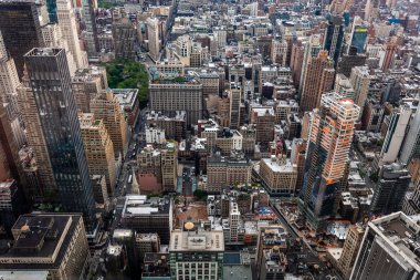 New York, Abd - 6 Haziran 2019: New York. Manhattan Midtown Gökdelenler Harika panoramik hava görünümü - Resim