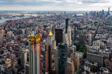 New York, Abd - 6 Haziran 2019: New York. Manhattan Midtown Gökdelenler Harika panoramik hava görünümü - Resim