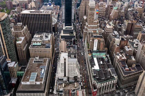 New York, USA - June 6, 2019:  New York City. Wonderful panoramic aerial view of Manhattan Midtown Skyscrapers - Image — Stock Photo, Image