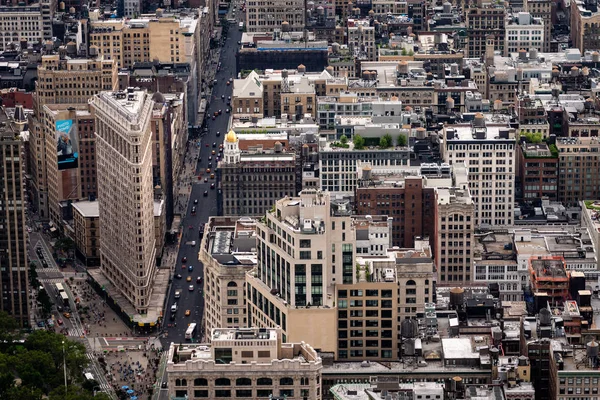 New York, USA - June 6, 2019:  New York City. Wonderful panoramic aerial view of Manhattan Midtown Skyscrapers - Image — Stock Photo, Image