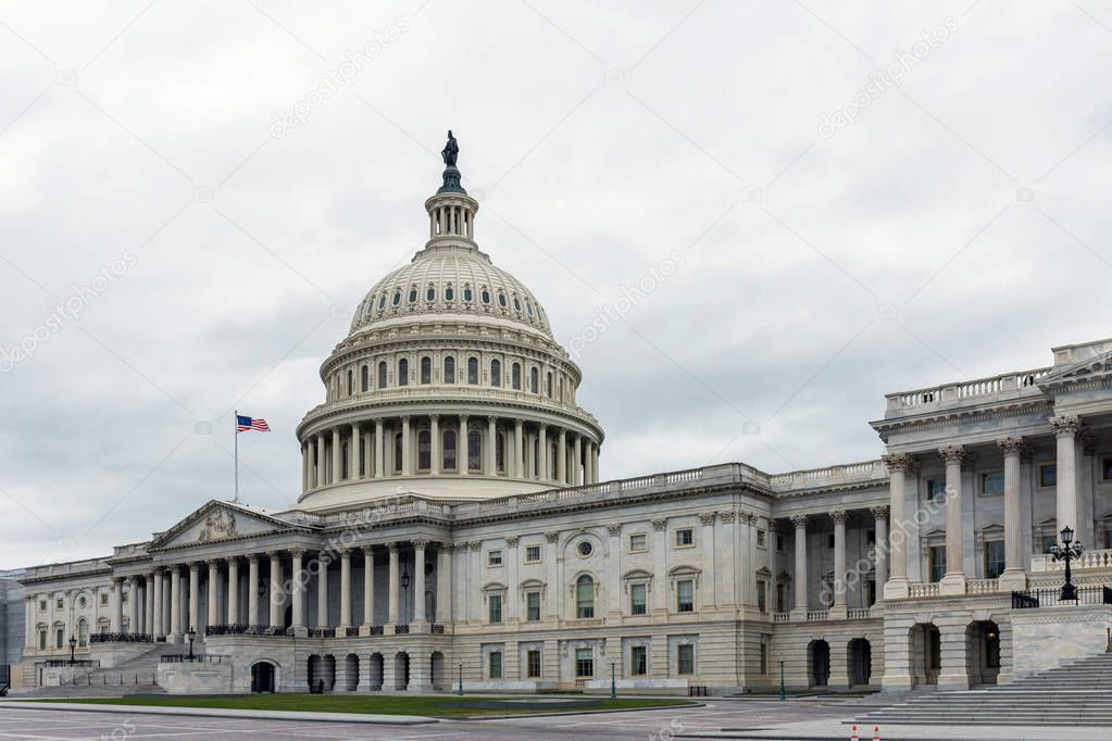 United States Capitol Building east facade. - image