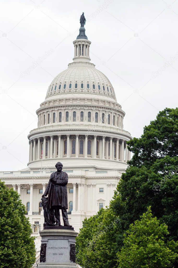 The Garfield Circle Monument near the Capitol in Washington DC 