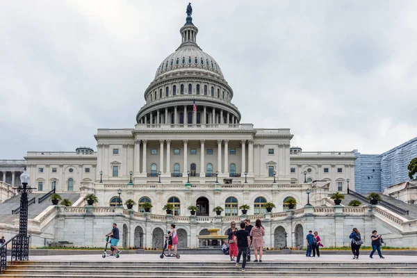 Washington DC, EE.UU. - 9 de junio de 2019: Vista trasera del edificio del Capitolio para los Estados Unidos de América — Foto de Stock