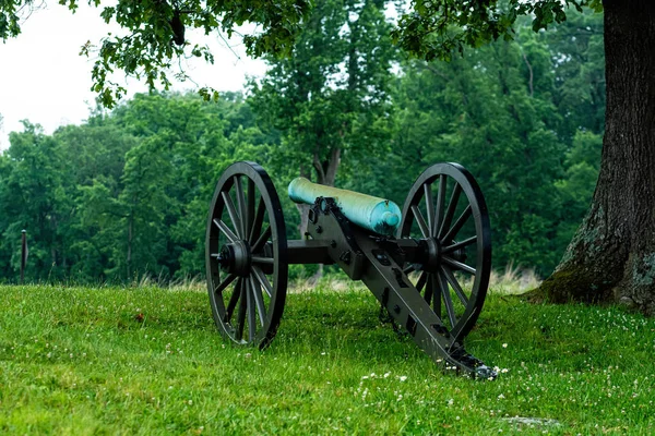 Un canon de guerra civil en el Parque Militar Nacional de Gettysburg, Gettysburg, PA —  Fotos de Stock