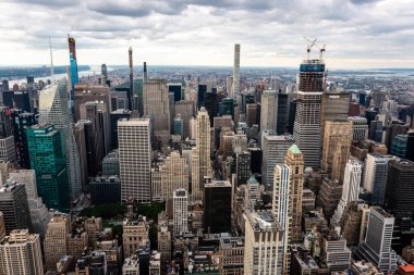 New York, Abd - 6 Haziran 2019: New York. Manhattan Midtown Gökdelenler Harika panoramik hava görünümü - Resim