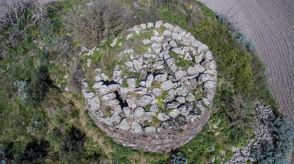 Nuraghe Drone Ile Görülen Sardinya — Stok fotoğraf