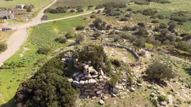 Sardina içinde Nuraghe drone ile görüldü — Stok video