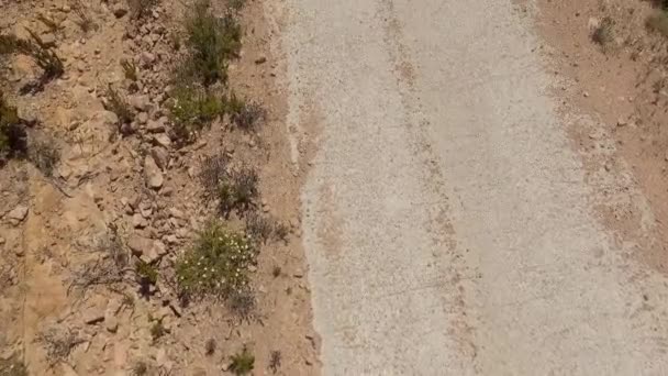 Curva horquilla de montaña visto con el dron — Vídeos de Stock
