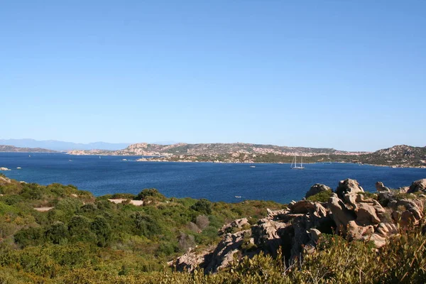 Beautiful View Crystal Clear Sea Coast Sardinia Red Island — Stock Photo, Image