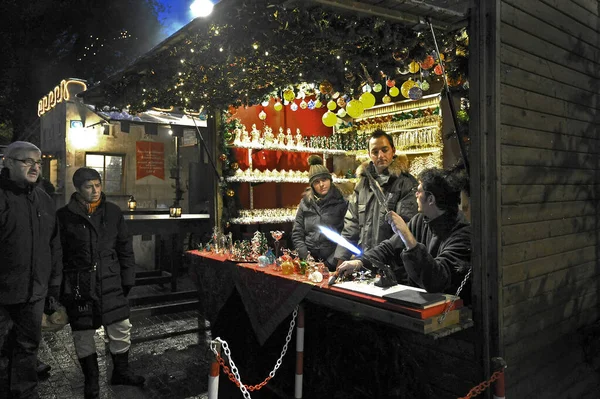 Mercado Natal Merano Dezembro 2016 Sul Tirol Itália — Fotografia de Stock