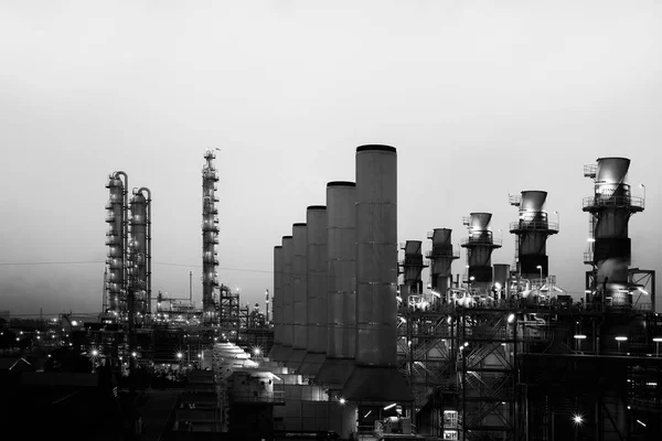 Factory Oil Gas Refinery Industrial Plant Manufacturing Natural Gas Industry — Stockfoto