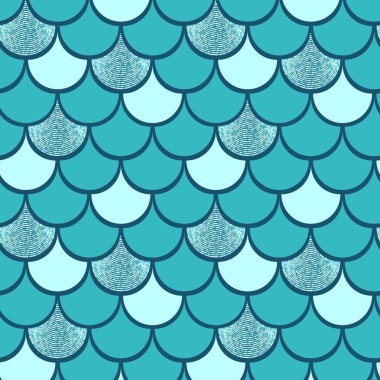 Turkuaz balık ölçek vektör desen arka plan glitter etkisi ile