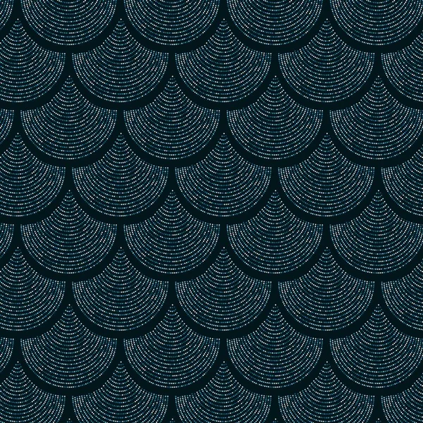 ターコイズ ブルーの魚スケール ベクトル パターン背景 — ストックベクタ