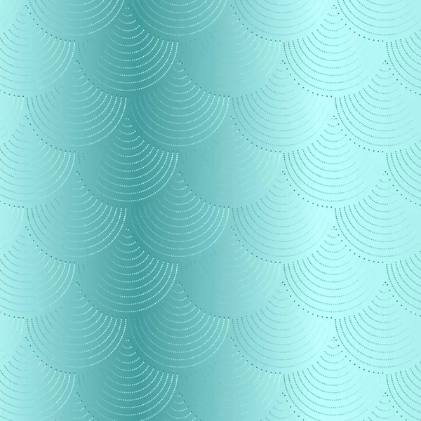 Turquoise Vis Schaal Vector Patroon Achtergrond — Stockvector