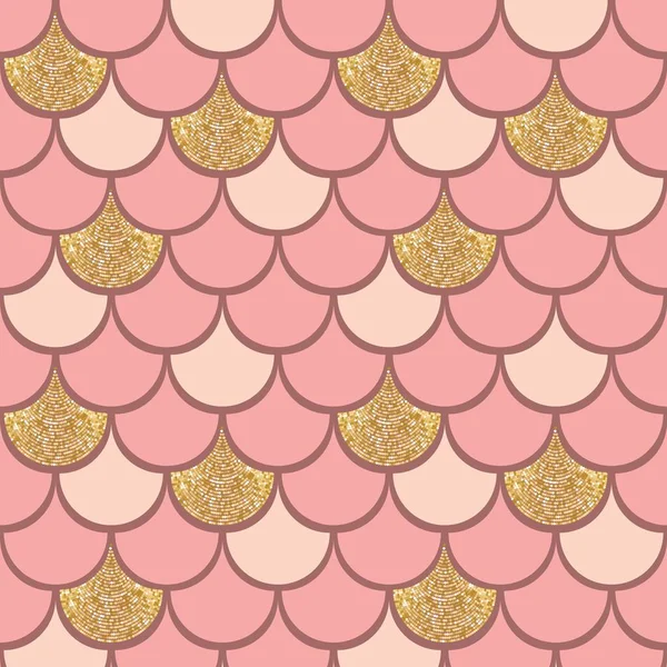 Gül altın balık ölçek vektör desen arka plan glitter etkisi ile