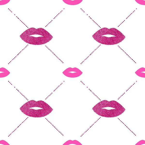 Lèvres Avec Motif Vectoriel Paillettes — Image vectorielle