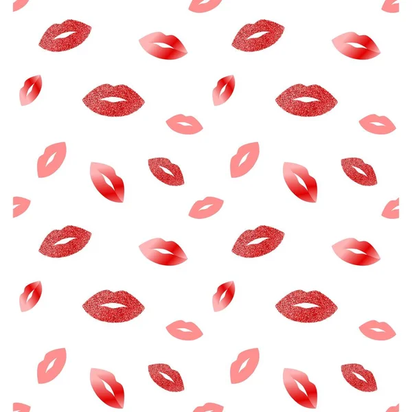 Lèvres Avec Motif Vectoriel Paillettes — Image vectorielle