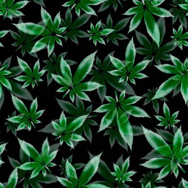 Kenevir yaprağı pürüzsüz vektör deseni