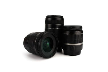 Beyaz arka planda izole otomatik odaklama lens