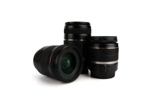 Auto Focus Lens Isolated White Background — Stock Photo, Image