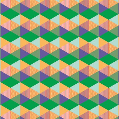 Desen, kesintisiz, geometrik şirin renkli arka plan topluluklar, tasarım şablonları - vektör çizim Eps 10.