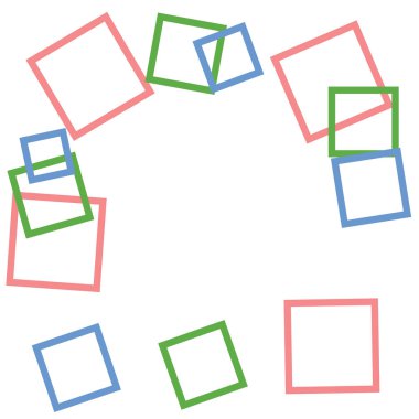 Web tasarımı, soyut, duvar, sunum, vektör illüstrasyon Eps 10 için beyaz arka plan izole Sevimli renkli kare kare kare.