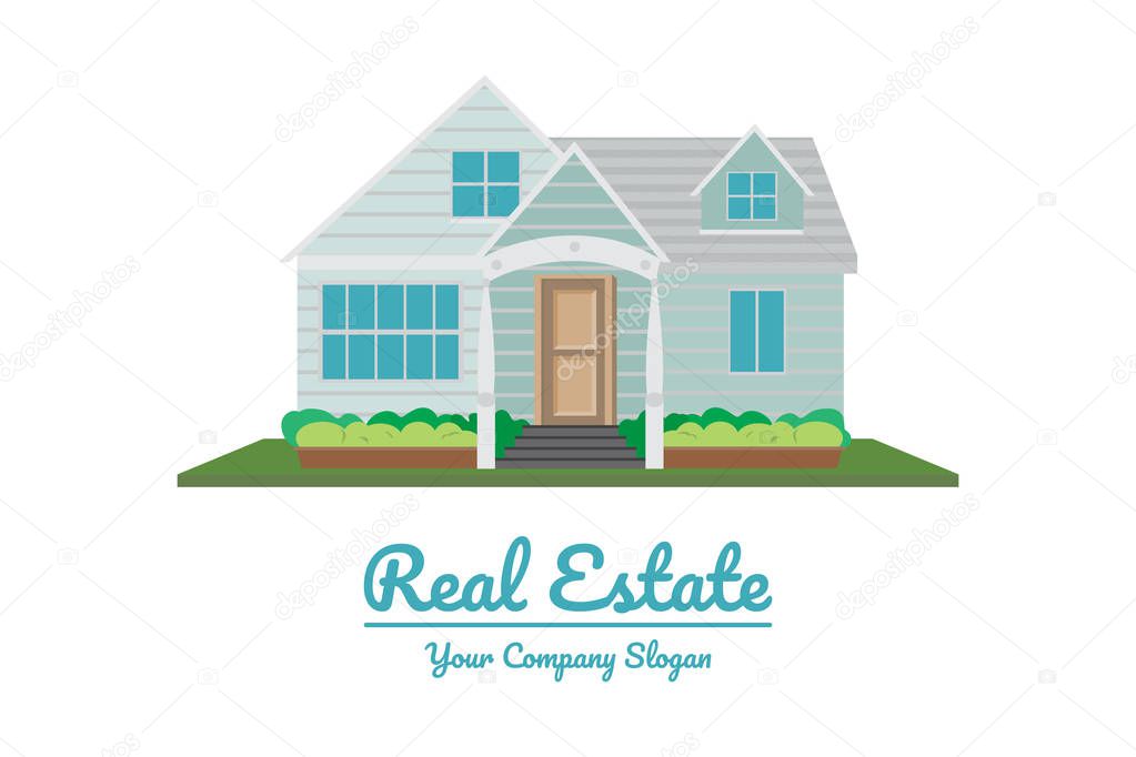 House and home template for Modern Real Estate company that building house, home, architectural, design, corporate branding identity - vector illustration Eps 10.