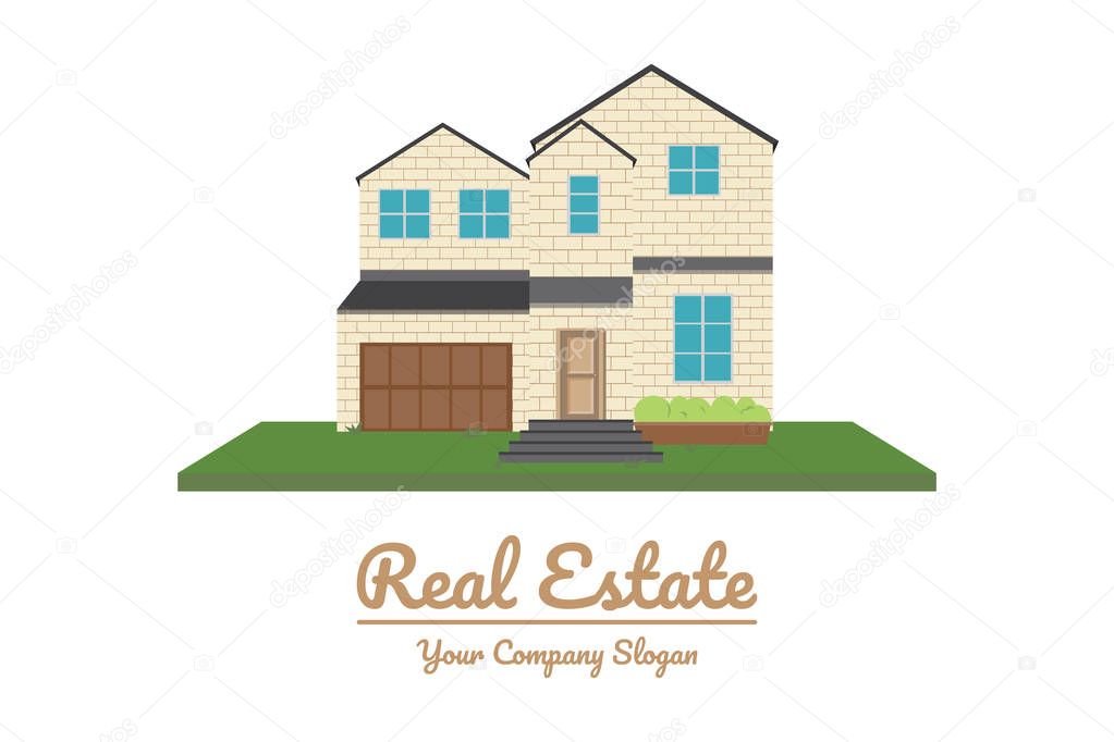 House and home template for Modern Real Estate company that building house, home, architectural, design, corporate branding identity - vector illustration Eps 10.