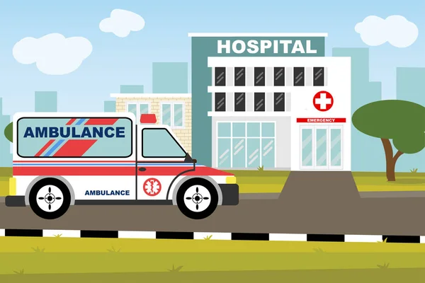 专业医疗中心的健康生活概念与卡通 动漫和背景 矢量插图Eps — 图库矢量图片