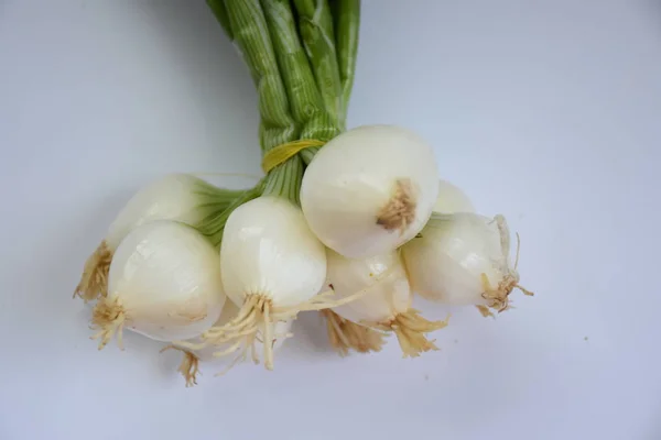 Bundle Green Onion Close Top View — Stock Photo, Image