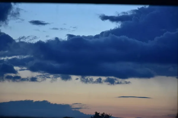 Драматичне Небо Заході Сонця Мальовничий Фон — стокове фото