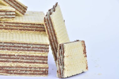 Çikolata waffle yakın çekim 