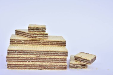 Çikolata waffle yakın çekim 