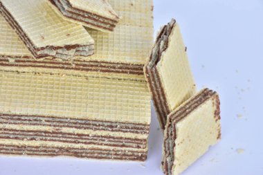 Çikolata waffle yakın çekim 