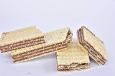 Çikolata waffle yakın çekim 