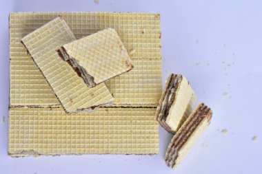 Çikolata waffle yakın çekim 