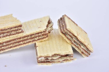 Çikolata waffle yakın çekim 