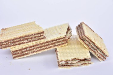 Çikolata waffle yakın çekim 