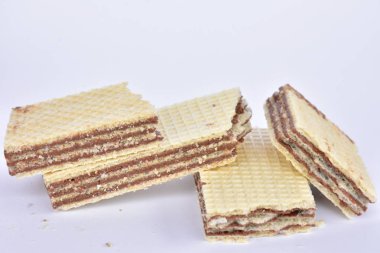 Çikolata waffle yakın çekim 