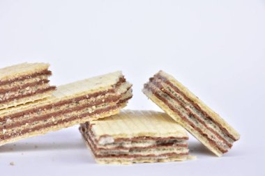 Çikolata waffle yakın çekim 