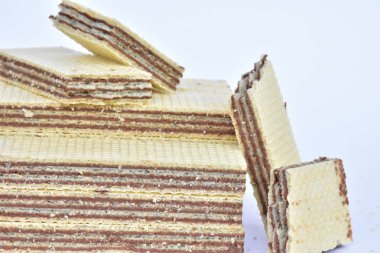 Çikolata waffle yakın çekim 