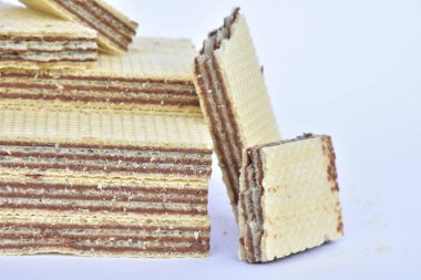 Çikolata waffle yakın çekim 