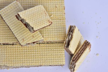 Çikolata waffle yakın çekim 